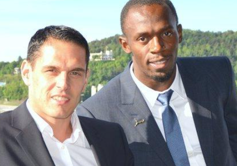 Ricky Simms et Usain Bolt